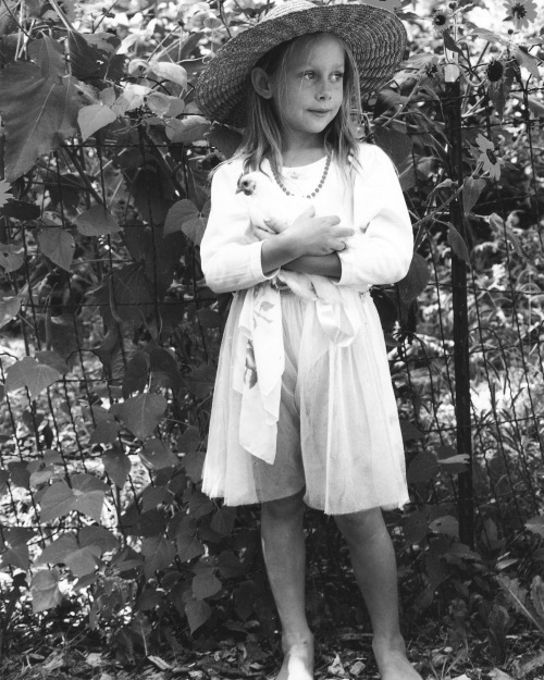 Zora and her bantam Cochin rooster, Kayley.