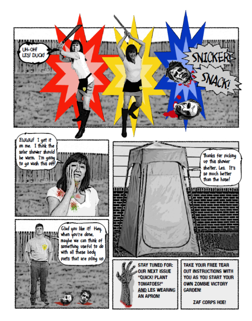 From Issue #1 of Quick! Plant Something! Gardening Guide (on Raised Beds and Soil . . . and Fighting Zombies)