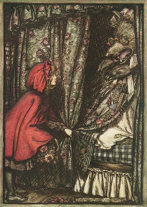 Little Red Riding Hood by Arthur Rackham, via Wikimedia Commons